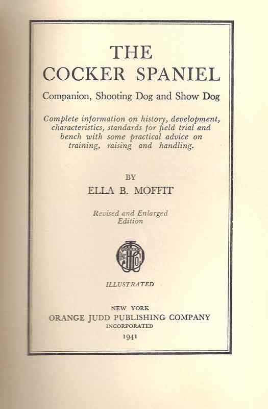 Moffit, E., The Cocker Spaniel
